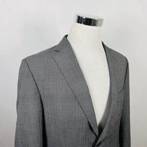 Banana Republic 42R Modern Fit Sport Coat Wool Blend Gray Herringbone Two Button